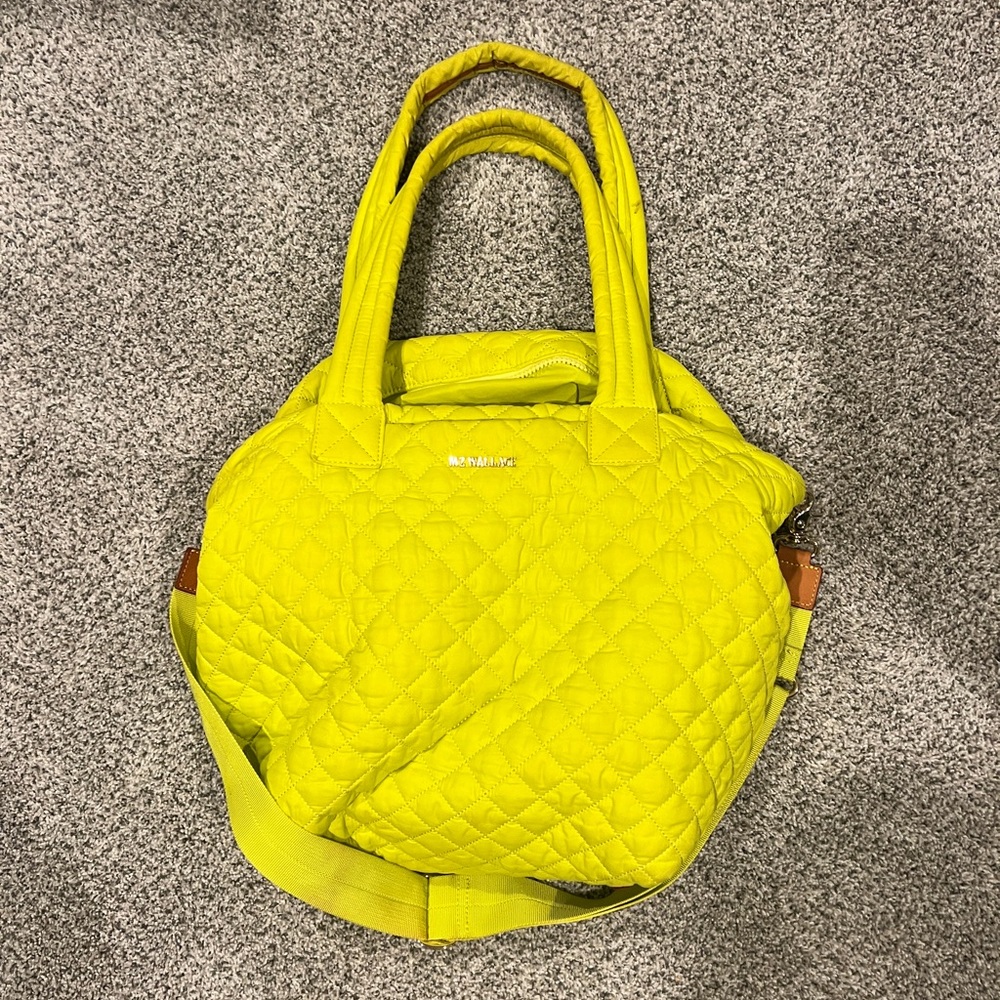 MZ Wallace Yellow Quilted Tote Bag